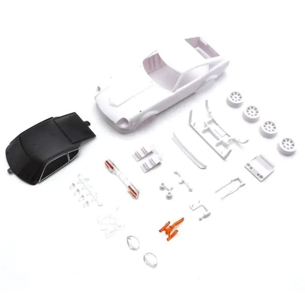 Kyosho MZN228 Unpainted NISSAN Fairlady 240Z-L White Body Set w/Rims for AWD Mini-Z