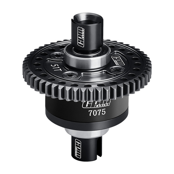 GPM Center Complete Differential 51T Black (No Diffs Oil) for Traxxas 1/8 Sledge