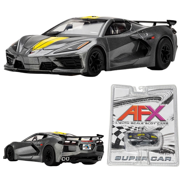 AFX 22107 Mega-G+ Corvette C8 Hypersonic Grey 2022 HO Slot Car