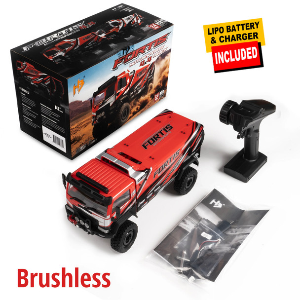 HobbyPlus DKR-4 FORTIS 1/18 4WD Rally Raid Truck RTR Brushless Red w/ Battery / Charger