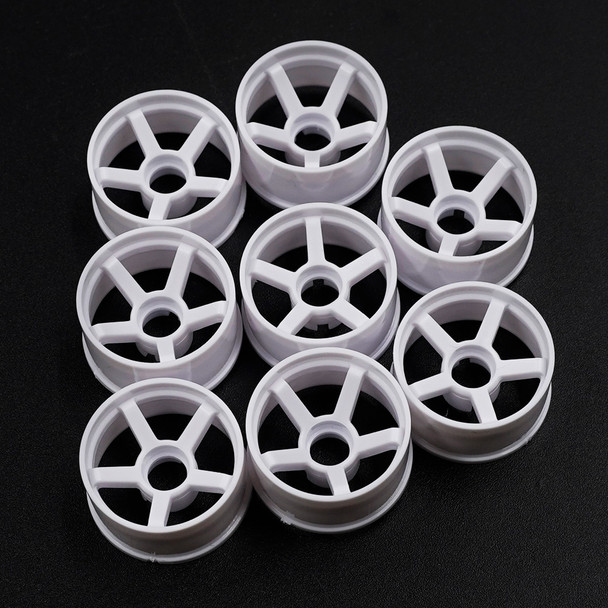 Yeah Racing WL-0185WT Plastic Wide Rim RWD Set 11x 20mm (Offset 0 +1 +2 -1) White for 1/28 Mini-Z