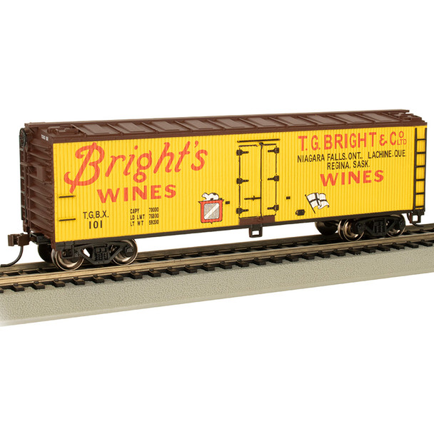 Bachmann 19809 40' Wood-Side Refrigerated Boxcar - Bright's Wines HO Scale