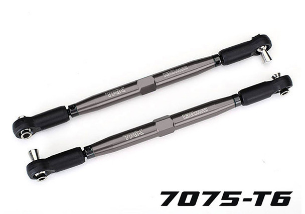 Traxxas 7748-GRAY Aluminum Toe Link Set (2) Tubes 157mm for X-Maxx