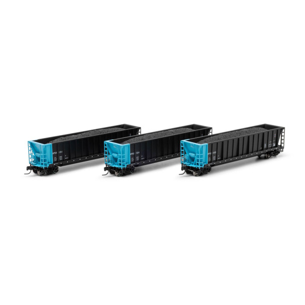 Athearn ATH-1417 ATH Berwick Bathtub Gondola w/ Load (3) WPSX N Scale