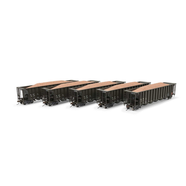 Athearn ATH98498 RTR 5-Bay Rapid Discharge Hopper HLMX #2 (5) HO Scale