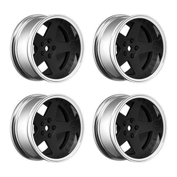 Louise R/C LNHA560 1/10 Drift Changeable 5 Spoke Matte Black Wheels Set (4Pcs)