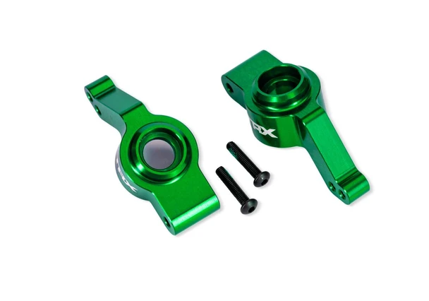 Traxxas 9065-GRN Left & Right Aluminum Stub Axle Carriers Green for Ford Raptor 4x4