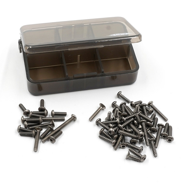 Yeah Racing TSAS-0052 Titanium Screw Assorted Set w/ Box for Tamiya R91CP
