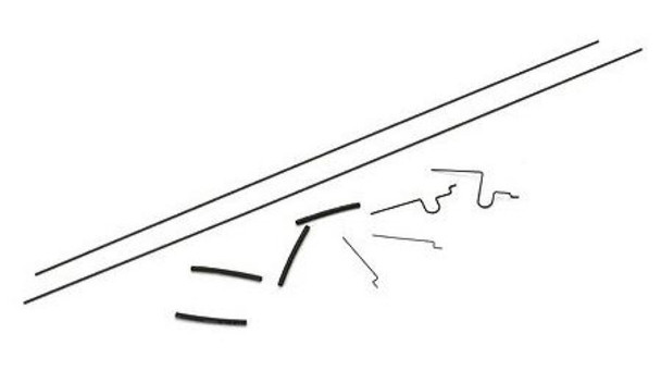 ParkZone PKZ3626 Elevator and Rudder Pushrod Set: Ultra Micro P-51