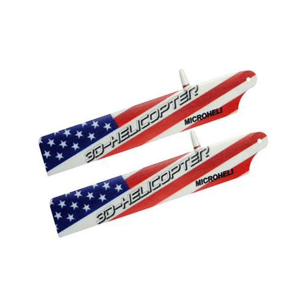 Microheli Bullet Plastic USA Flag Main Blade 110mm BLADE MCPX