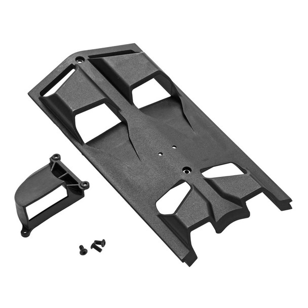 ARRMA AR320346 High Airflow Center Skidplate Set Nero