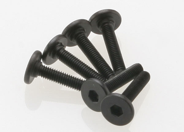 Traxxas 3646 Flat Head Machine Hex Drive Screws 3x15mm (6)