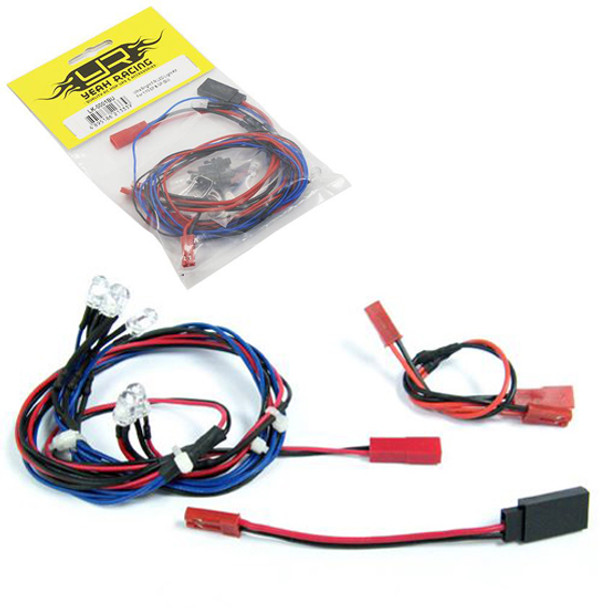 Yeah Racing LK-0001BU Ultra Bright Blue Front Red Rear LED Kit for 1/10 EP & GP