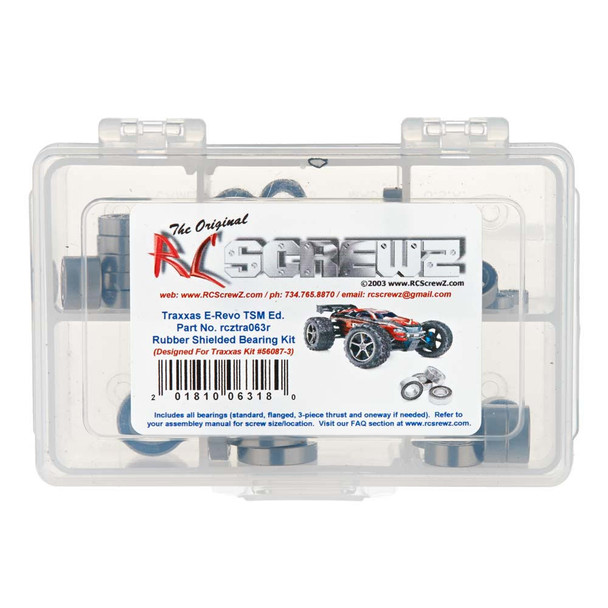 RC Screwz TRA063R Rubber Shielded Bearing Kit E-Revo TSM