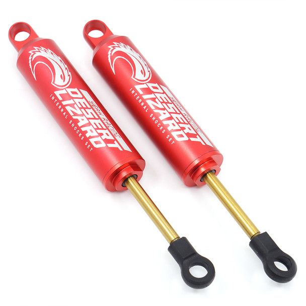 Yeah Racing 100mm Desert Lizard Two Stage Internal Shock Pair Red For Crawler