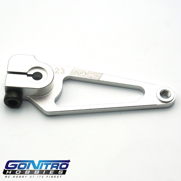 Go Nitro Hobbies 23T Aluminum A Spec Servo Arm Silver JR / Airtronics / KO