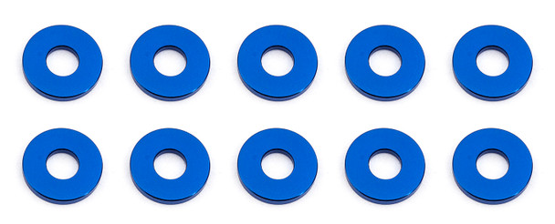 Associated 31385 Bulkhead Washers, 7.8x1.0 mm, blue aluminum (10)