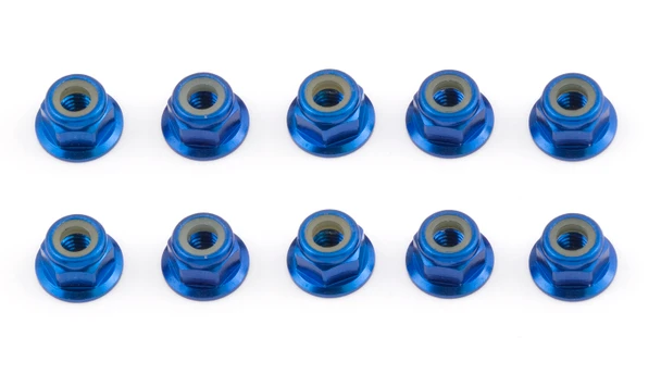Associated 25391 FT Locknuts, 4 mm Blue