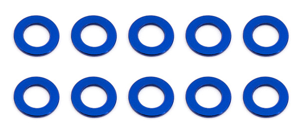 Associated 31381 Ballstud Washers, 5.5x0.5 mm, blue aluminum (10)