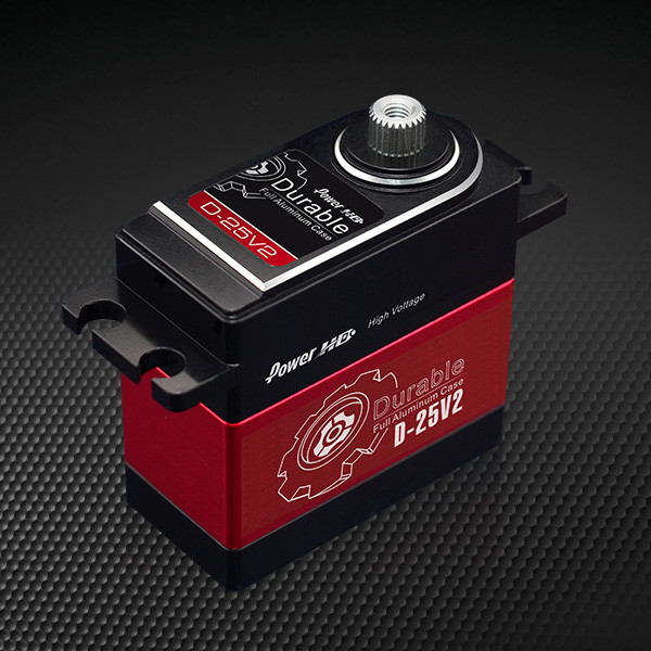 POWER HD D-25V2 HV Coreless Motor 347.1 oz / .12 Titanium Gear Digital Servo