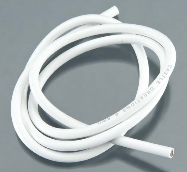 Castle Creations Wire 36" 08 AWG White