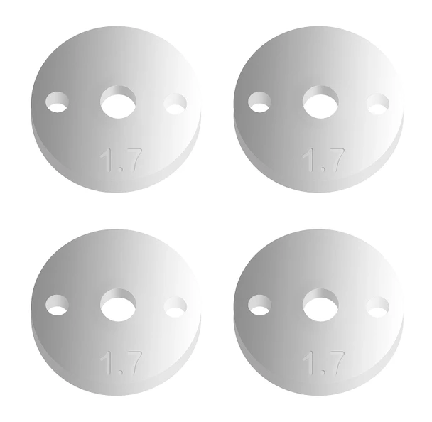 Associated FT 12mm Pistons V2, 2 x 1.7, flat : RC10B6 / B6 Club Racer / B6D