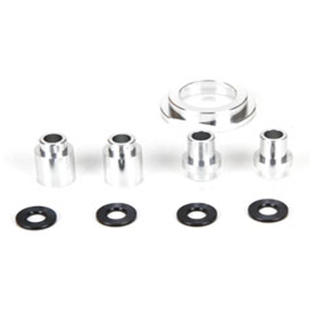 Losi Engine Mount Spacer & Clutch Mount Aluminum Silver : MTXL