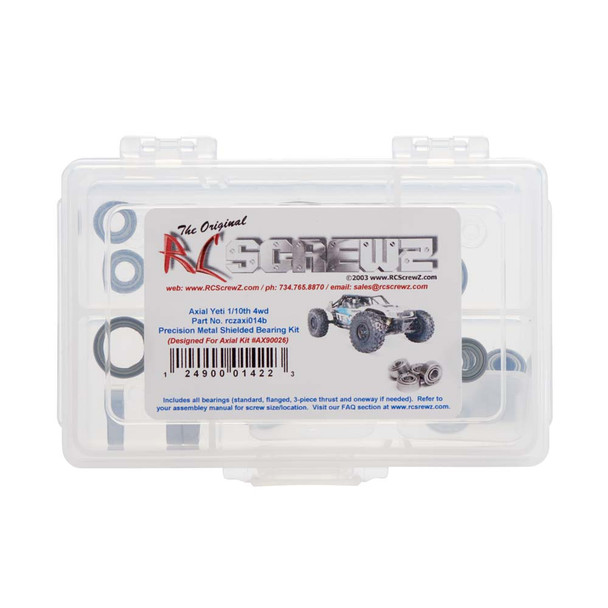 RC Screwz AXI014B Precision Metal Bearing Kit 1/10 Yeti 4WD