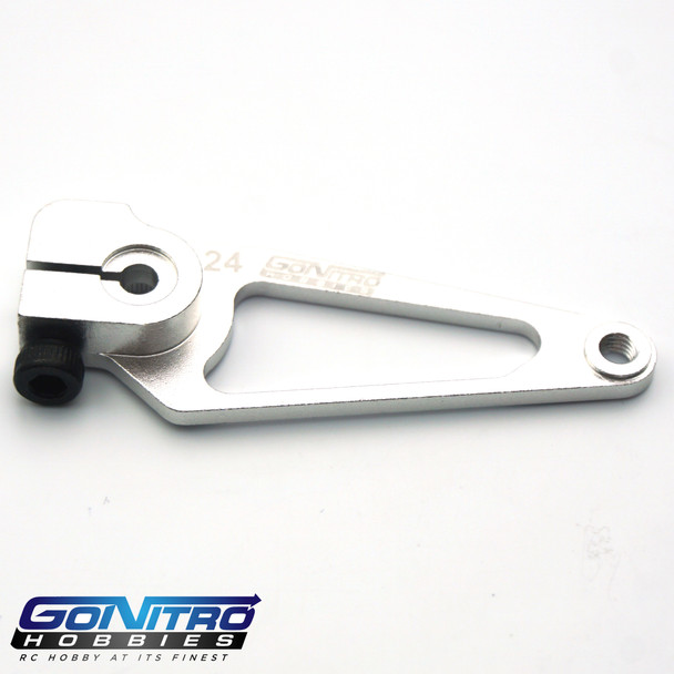 Go Nitro Hobbies 24T Aluminum A Spec Servo Arm Silver Hitec