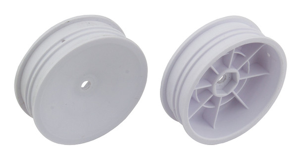 Associated 2WD Slim Front Wheels, 2.2", 12mm hex, white : RC10B6 / B6D