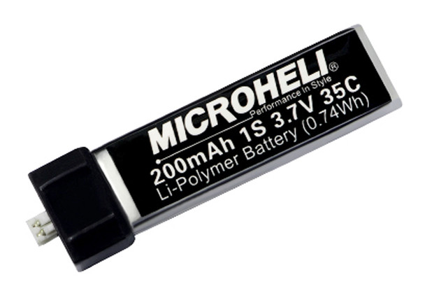 Microheli 200mAh 3.7V 35C LiPo Battery : Inductrix / NCPS / MSRS/ NCPX / QX / MCX