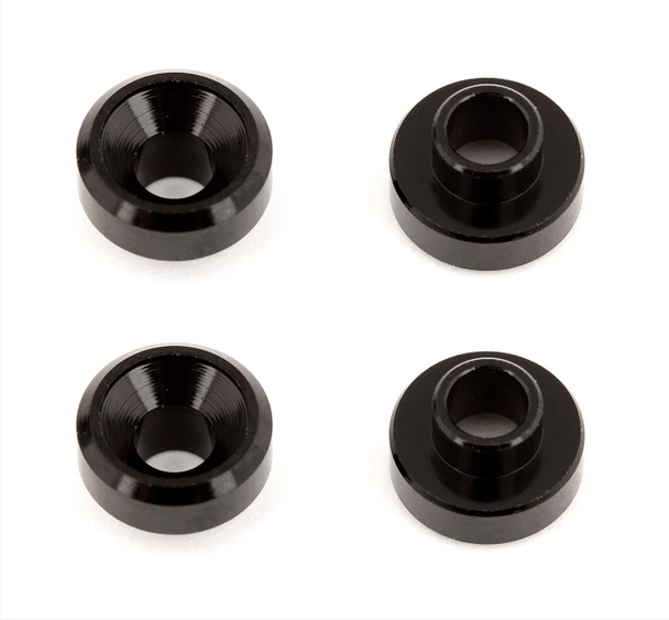 Associated Servo Washers, aluminum, black (4)