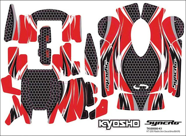 Kyosho 36271R Radio Skins Decal Red/for KT-200/201 :Inferno GT2