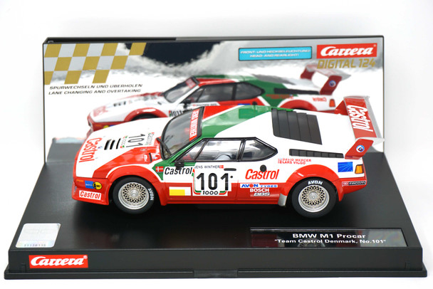 Carrera 23842 BMW M1 Procar Team Castrol No.101 w/ Lights 1/24 Slot Car