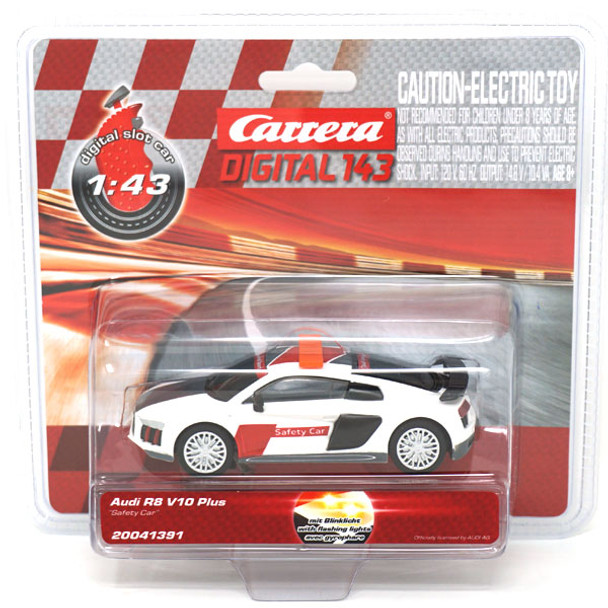 Carrera 41391 Audi R8 Safety Car w/ Lights 1/43 Slot Car