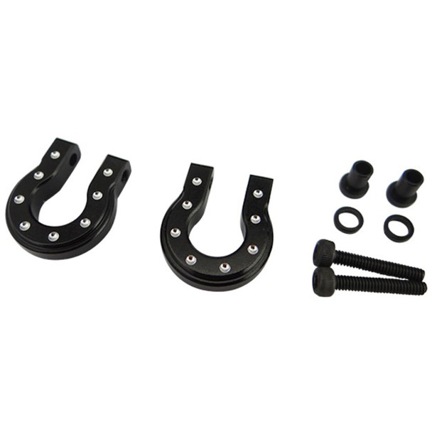 Hot Racing Black Aluminum Monster D Rings : TRX4 / SCX / SCX2