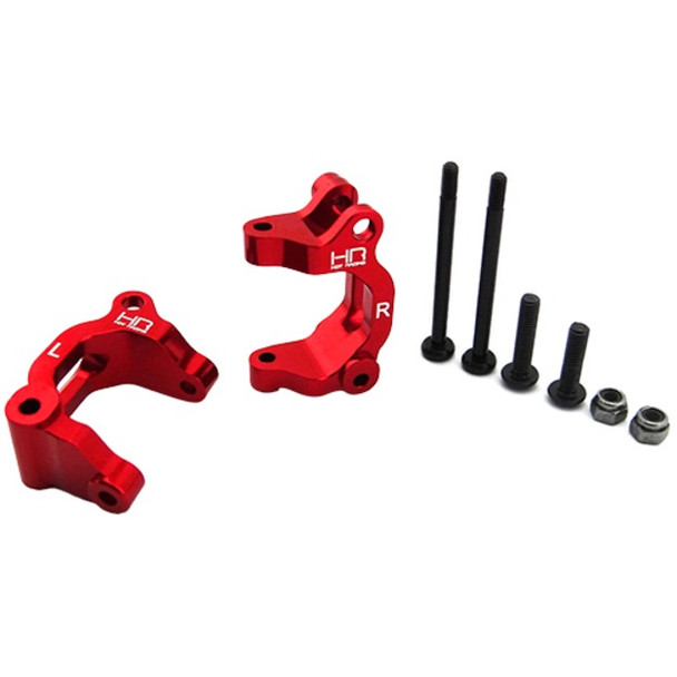 Hot Racing Aluminum Caster RED W/King Pins : ARRMA 2WD