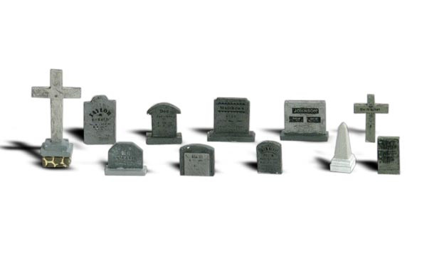 Woodland Scenics Accents Tombstones Train Figures O A2726