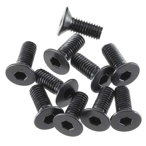 ARRMA AR722308 Flat Head Screw 3x8mm (10) Nero