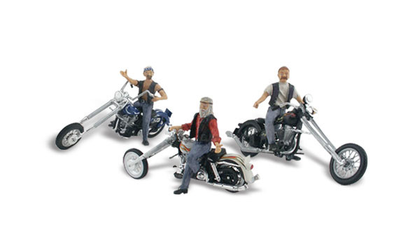 Woodland Scenics Bad Boy Bikers N Train Figures AS5344