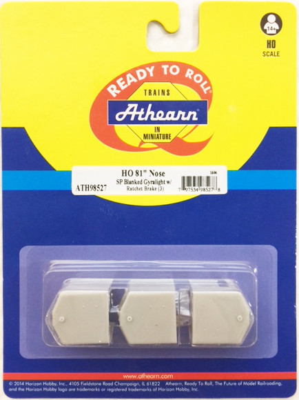 Athearn HO Nose 81" w/SP Blanked Gyralite w/Ratchet Brake (3-pack) ATH98527