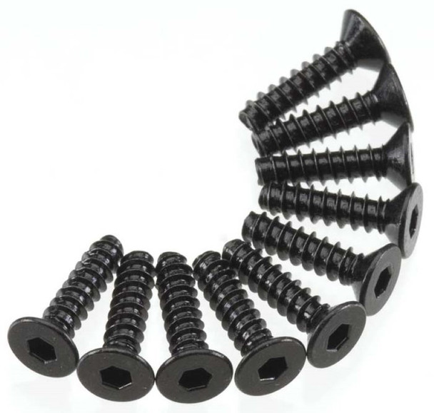 Axial AXA466 M3x12mm Hex Socket Tapping Flat Head Black (10) EXO / Wraith / AX10 / SCX10