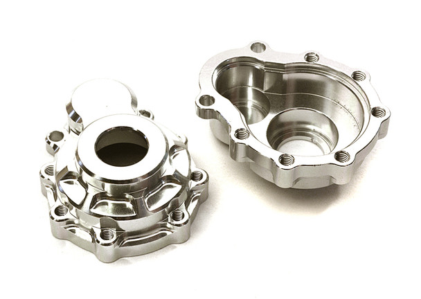 Integy Aluminum Alloy Portal Outer Housings : Traxxas TRX-4 C28080SILVER