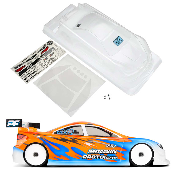 Protoform 1555-25 MS7 Lightweight Car Clear Body 190mm