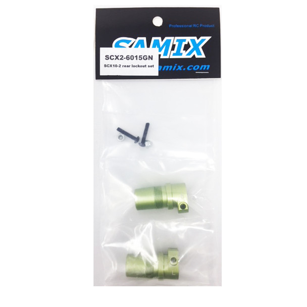 SAMIX SCX2-6015GN  Aluminum Rear Lockout Green: SCX10-2