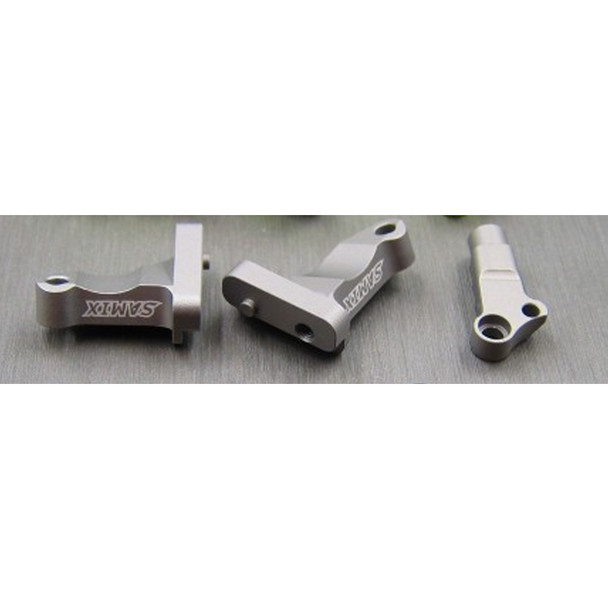 SAMIX SCX2-6046GM Aluminum Center Gear Box Mount Set Gun Metal: SCX10-2