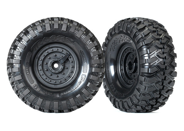 Traxxas 8273 Tires & wheels assembled glued Tactical wheels Canyon Trail (2) : TRX-4