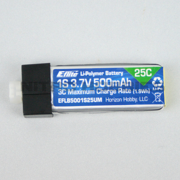 E-Flite 3.7V 500mAh 1S 25C LiPo w/ UMX Connector Blade Glimpse / Nano QX2