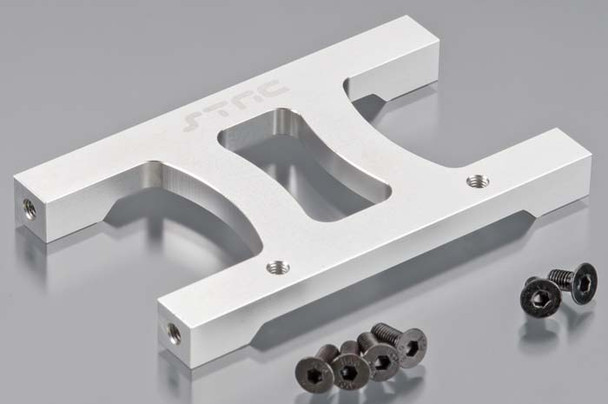 STRC Aluminum Chassis H Brace Silver SCX10 / SCX10 II STA80026HS