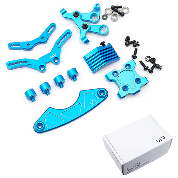 Yeah Racing Aluminum Steering & Suspension Upgrade Conversion Kit : Tamiya M07 Blue